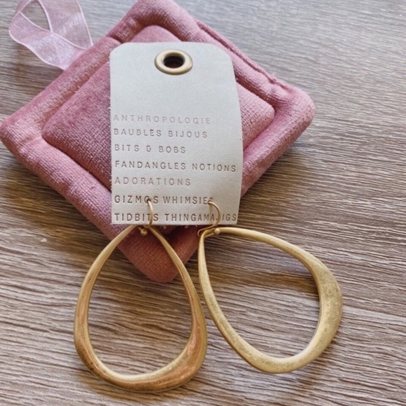 NWT Anthropologie Gold Drop Earrings